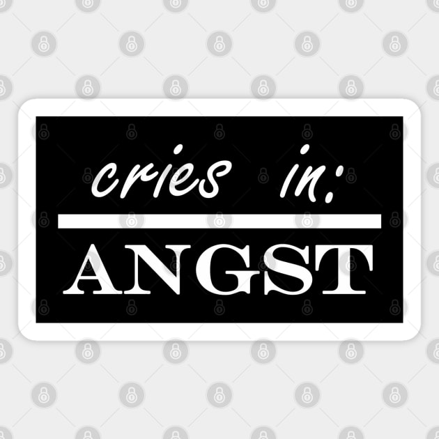 cries in angst Magnet by iDreamInPlotPoints